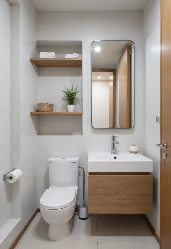 10 Office Bathroom Design Ideas That Surprise - 7. Space-Saving Solutions