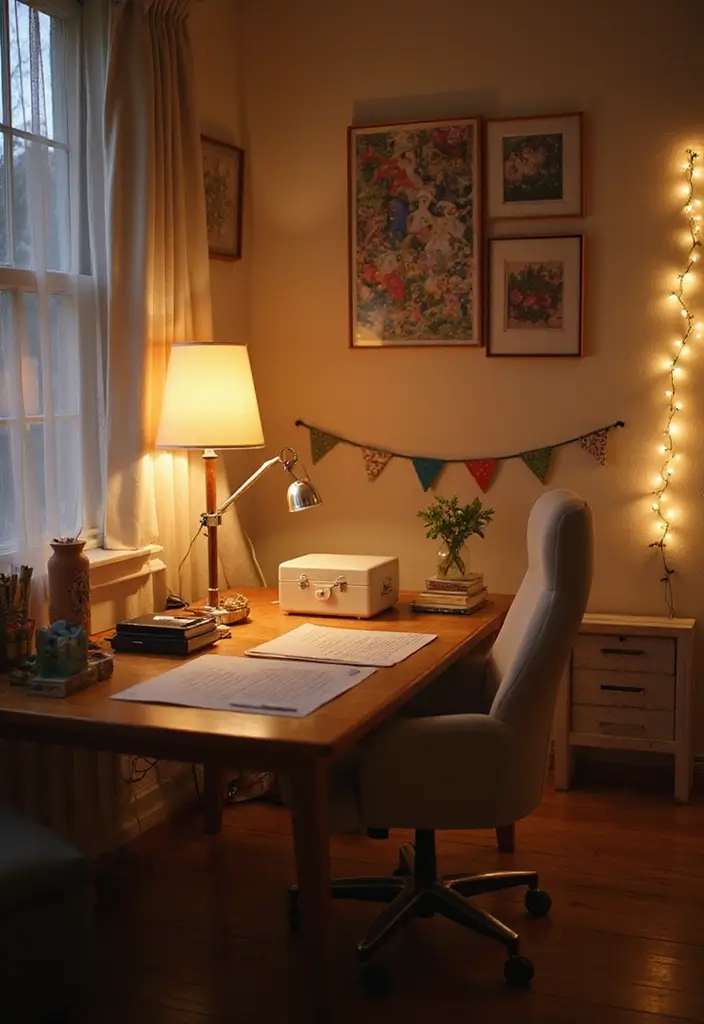 10 Office + Playroom Combo Ideas That Really Work - 8. Flexible Lighting Options