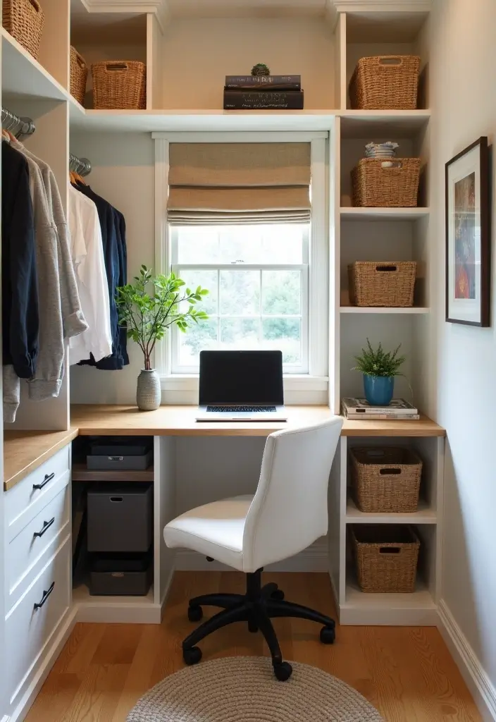 12 Clever Closet Office Ideas That Save Space - 7. Utilize Every Nook and Cranny