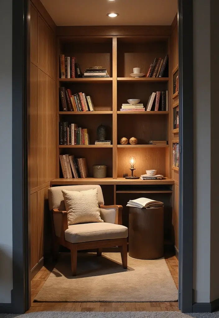 12 Clever Closet Office Ideas That Save Space - 9. A Cozy Reading Nook