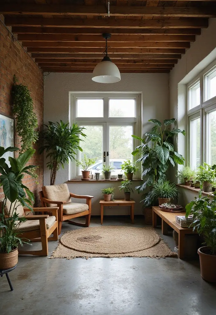 12 Garage Office Transformations That Wow - 12. Eco-Friendly Workspace