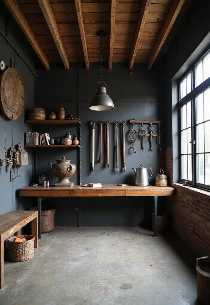 12 Garage Office Transformations That Wow - 2. Industrial Revival