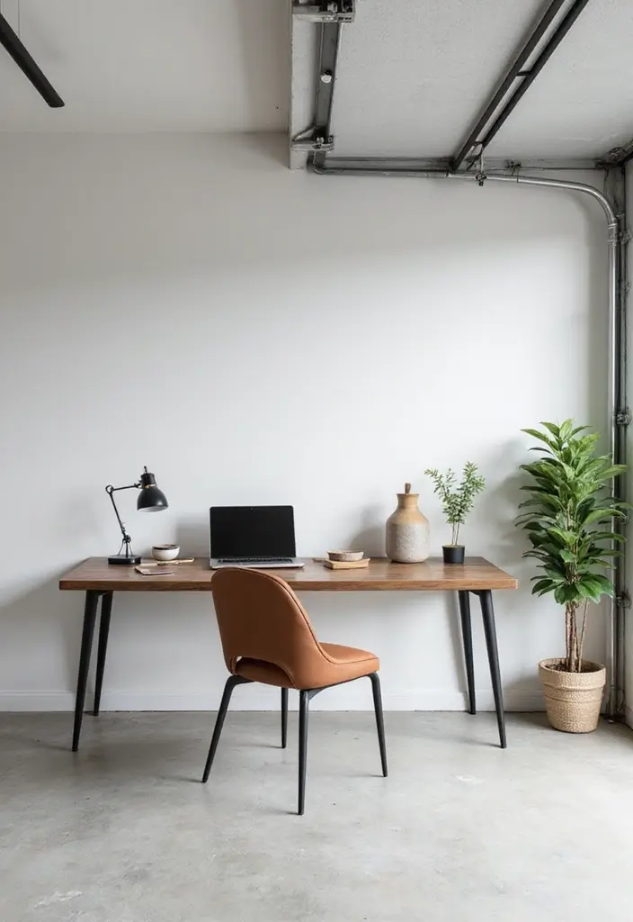 12 Garage Office Transformations That Wow - 3. Minimalist Marvel