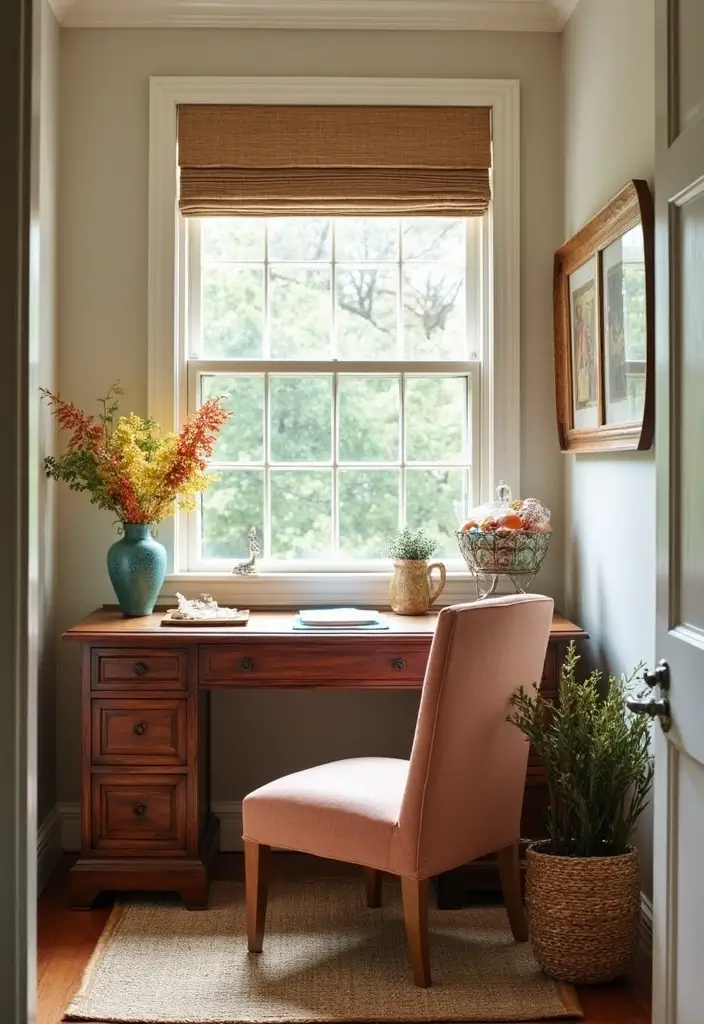 12 Office Nook Ideas for Small Spaces - 12. Seasonal Decor Changes