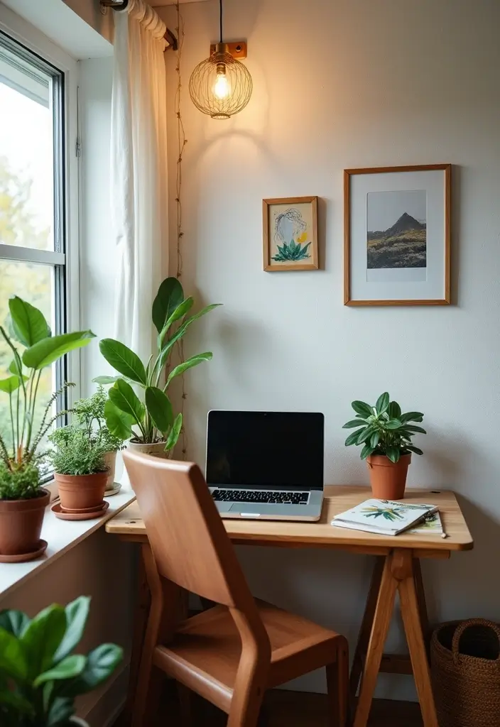 12 Office Nook Ideas for Small Spaces - 2. Corner Desk Charm