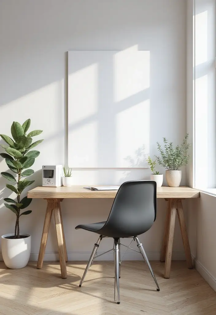 12 Office Nook Ideas for Small Spaces - 6. Minimalist Vibes