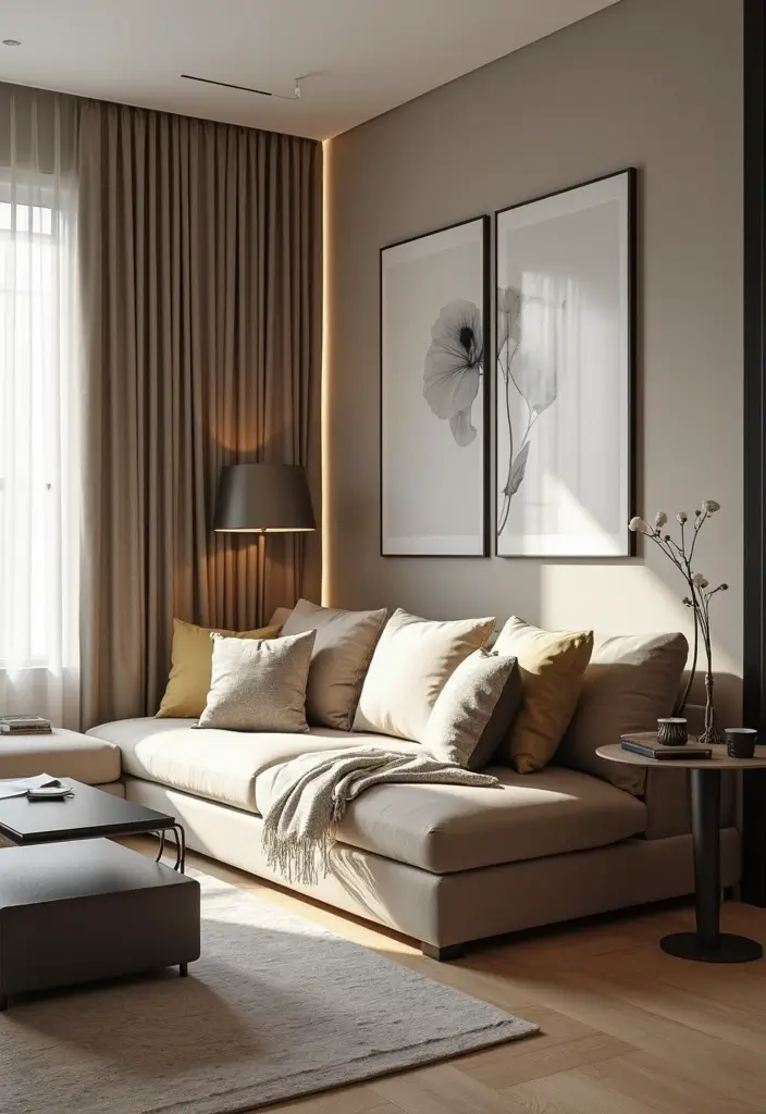 12 Small Office with Couch Ideas You’ll Love - 11. Smart Storage: Couch with Built-In Storage