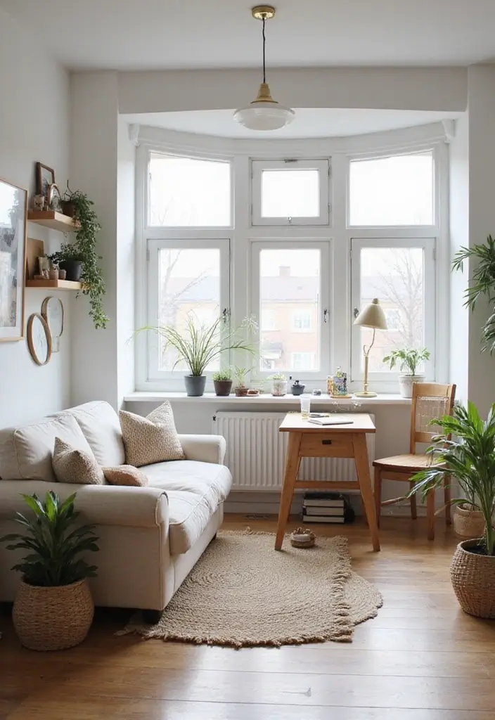 12 Small Office with Couch Ideas You’ll Love - 6. Scandinavian Style: Light and Airy