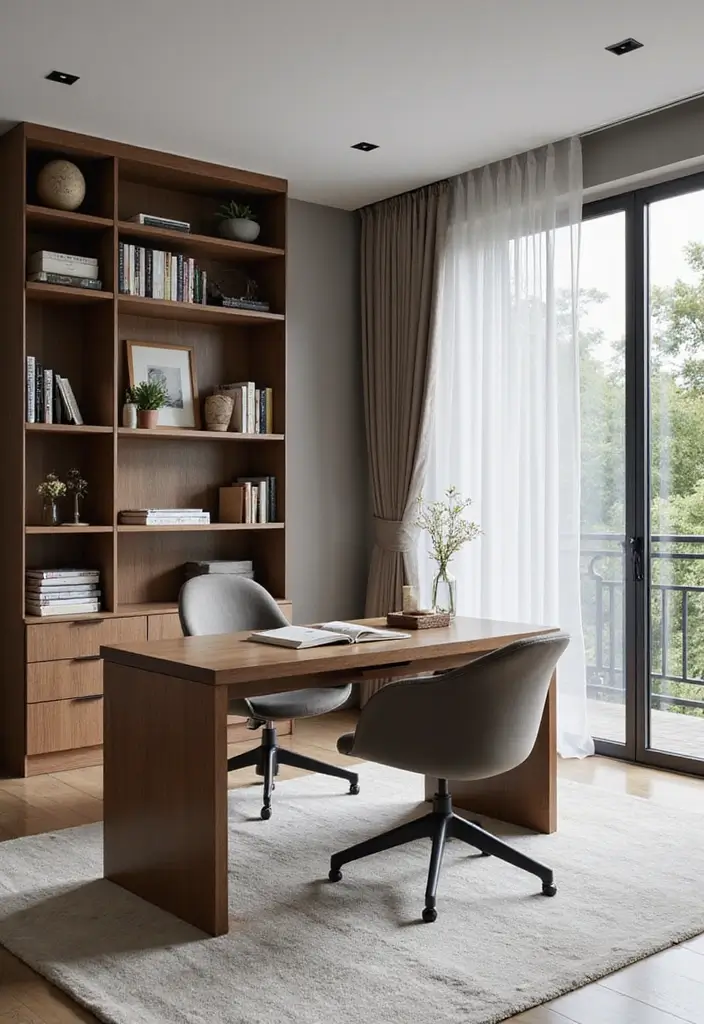 15 Home Office Library Ideas for Book Lovers - 12. Multi-Functional Furniture