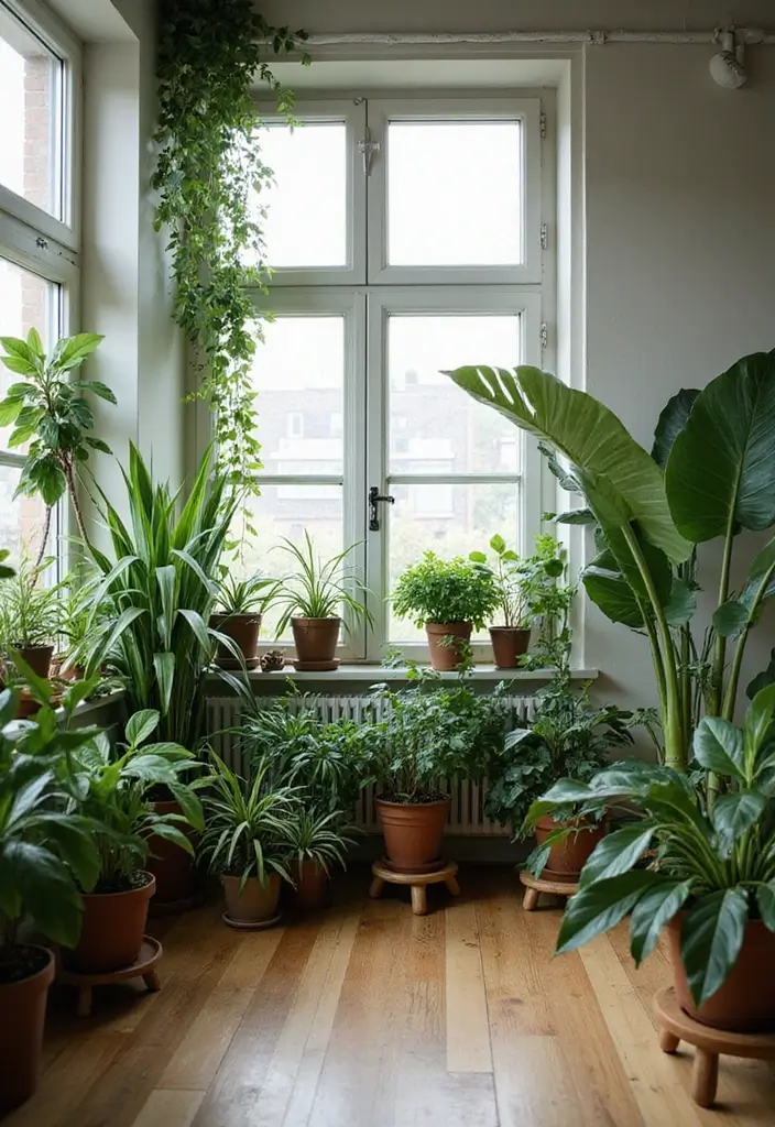 15 Inspiring Offices with Plants That Feel Refreshing - 13. Plants as Natural Air Purifiers
