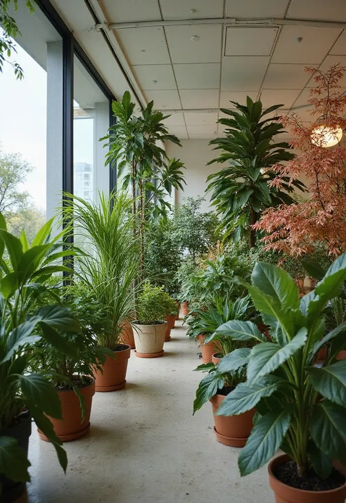 15 Inspiring Offices with Plants That Feel Refreshing - 14. Seasonal Plant Swaps