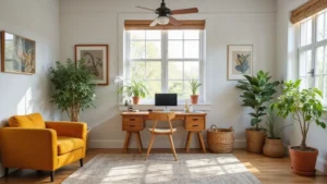 15 Mid-Century Modern Home Office Ideas That Pop