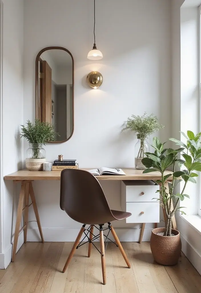 15 Tiny Home Office Ideas That Maximize Small Spaces - 14. Use Light-reflecting Surfaces