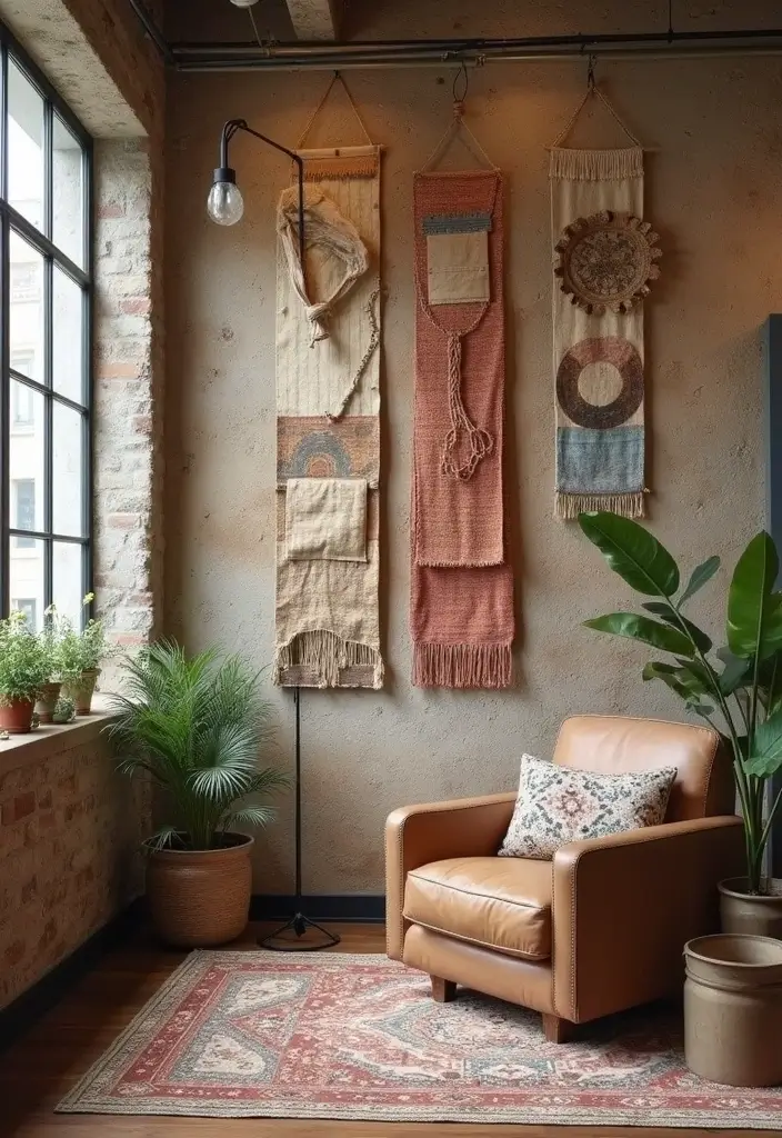 18 Boho Office Ideas That Bring Creative Energy - 13. Textured Wall Treatments