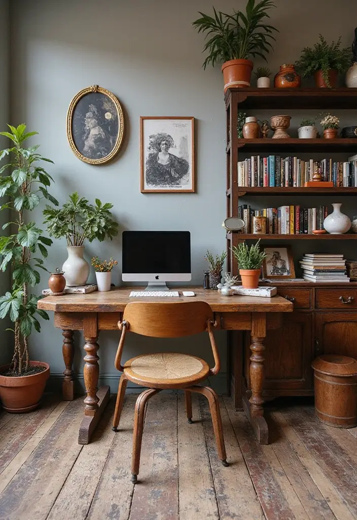 18 Boho Office Ideas That Bring Creative Energy - 4. Eclectic Furniture