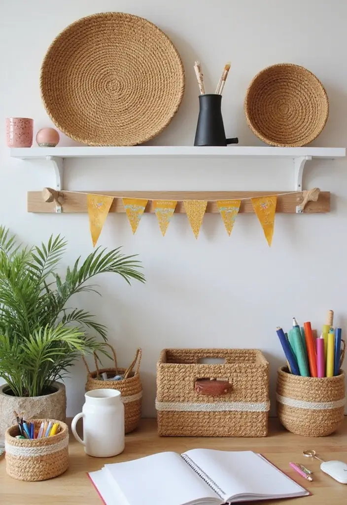 18 Boho Office Ideas That Bring Creative Energy - 7. Functional Accessories