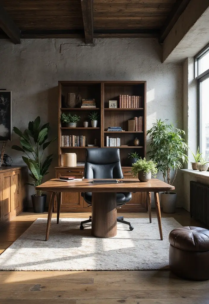 18 Masculine Home Office Ideas That Look Bold - 17. Open Concept Layout