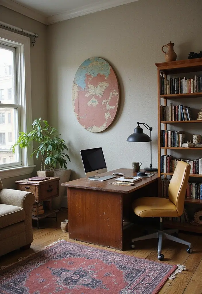 18 Two Desk Home Office Layouts for Productivity - 18. Combining Old and New Styles