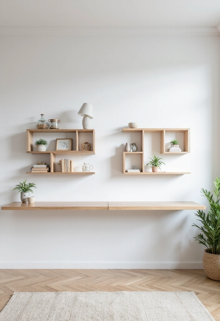 18 Two Desk Home Office Layouts for Productivity - 2. Floating Desks for a Minimalist Look