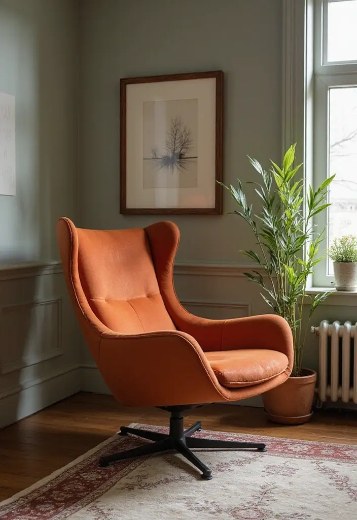 18 Vintage Office Decor Ideas That Feel Timeless - 12. Mid-Century Chairs