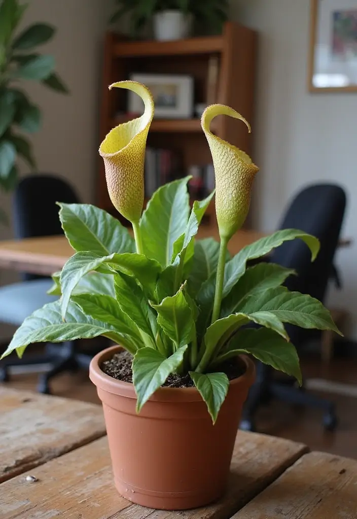 20 Best Plants for Office Spaces (Easy & Stylish) - 18. Nepenthes (Pitcher Plant)