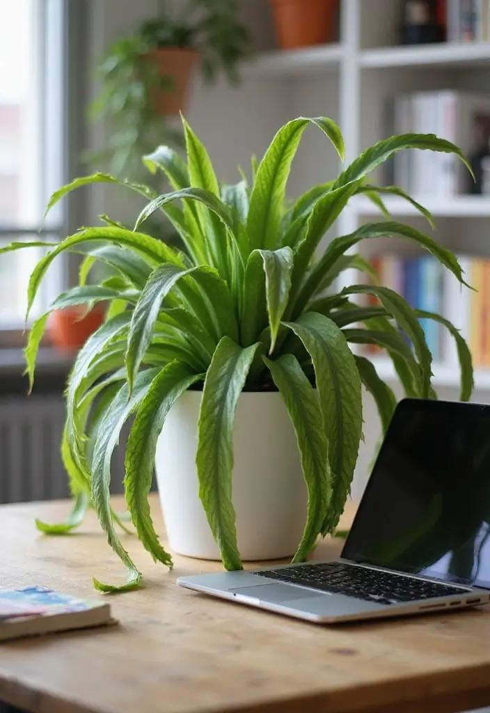 20 Best Plants for Office Spaces (Easy & Stylish) - 4. Spider Plant (Chlorophytum comosum)