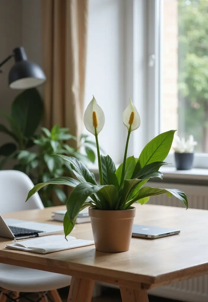 20 Best Plants for Office Spaces (Easy & Stylish) - 5. Peace Lily (Spathiphyllum)