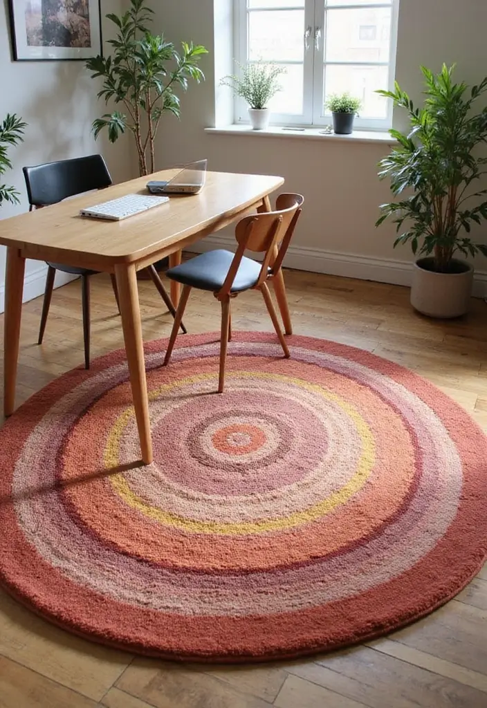 20 Fall Office Decor Ideas for a Cozy Vibe - 10. Cozy Rugs