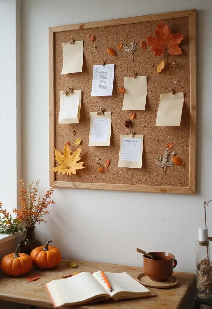 20 Fall Office Decor Ideas for a Cozy Vibe - 14. Craft Paper or Cork Boards