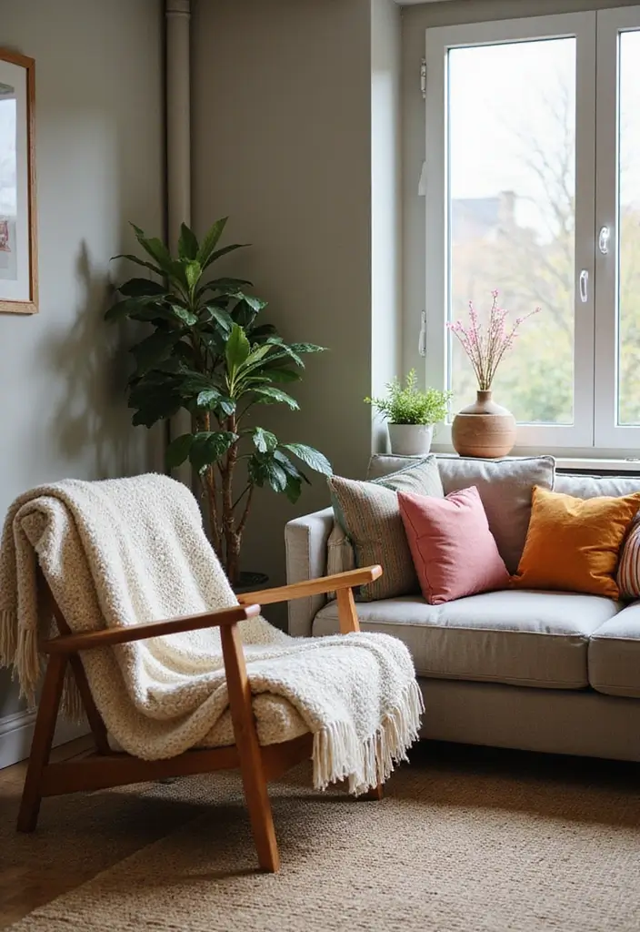 20 Fall Office Decor Ideas for a Cozy Vibe - 2. Cozy Textiles