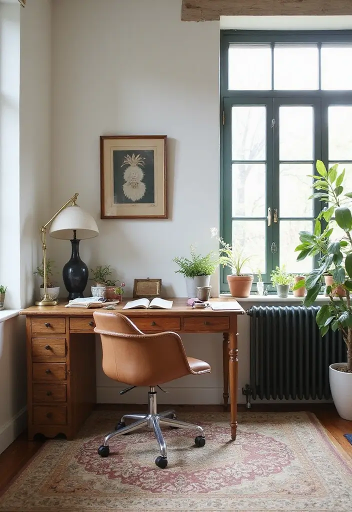 20 Fall Office Decor Ideas for a Cozy Vibe - 9. Upcycled Furniture