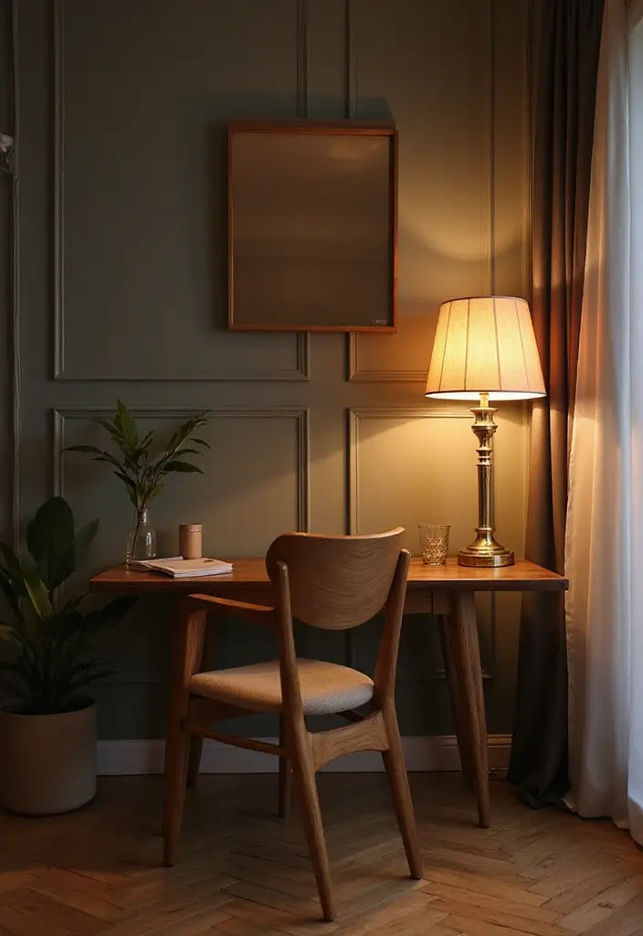 20 Home Office Decor Ideas That Look So Chic - 10. Statement Lighting