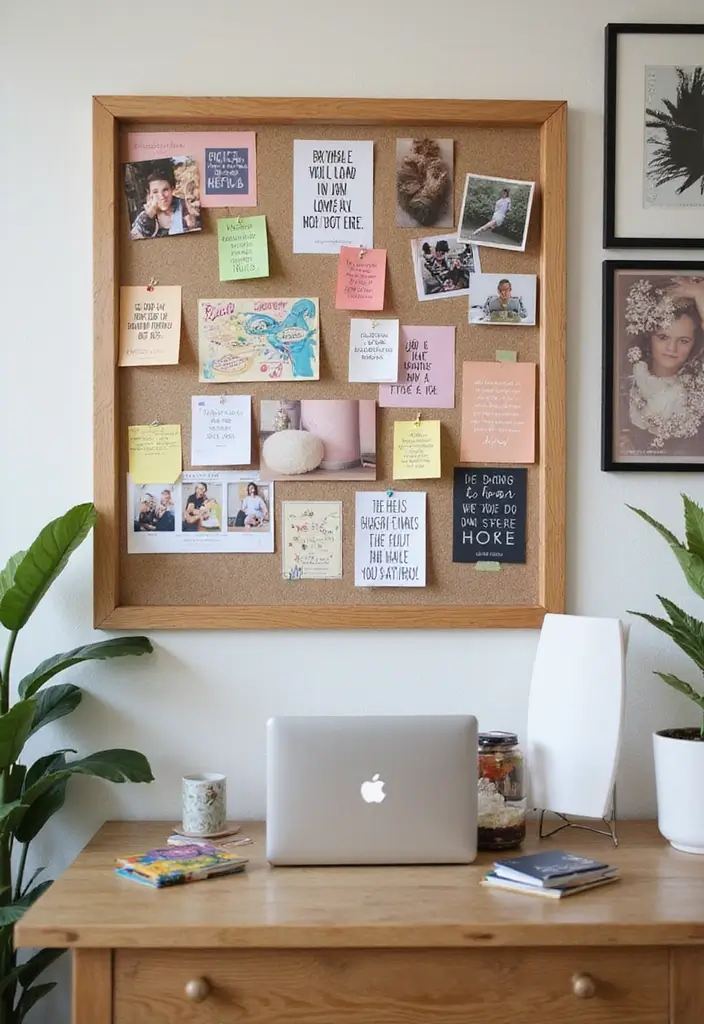 20 Home Office Decor Ideas That Look So Chic - 19. Stylish Bulletin Board