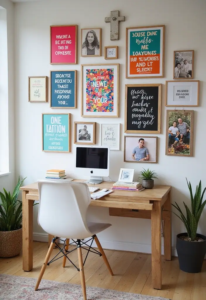 20 Home Office Decor Ideas That Look So Chic - 7. Inspirational Wall Art