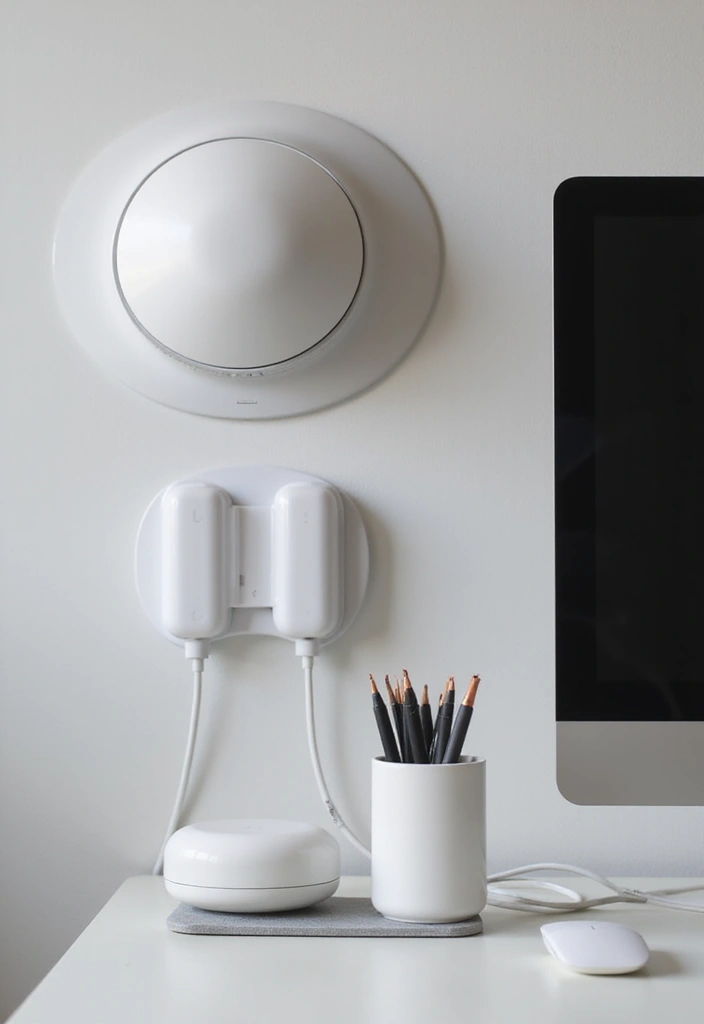 20 Minimalist Office Designs That Keep Things Simple - 11. Sleek Tech Integration