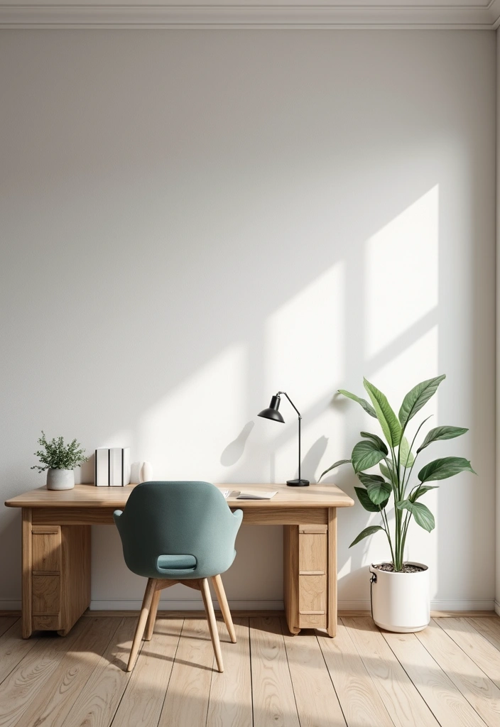 20 Minimalist Office Designs That Keep Things Simple - 13. Simple Wall Treatments