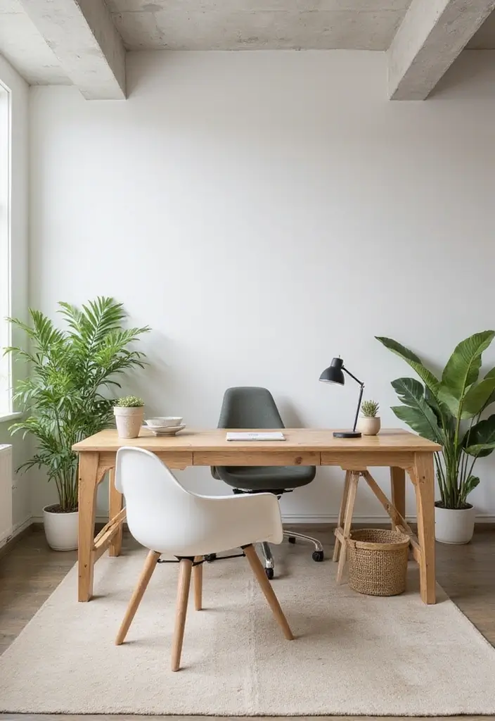 20 Minimalist Office Designs That Keep Things Simple - 15. Eco-friendly Choices