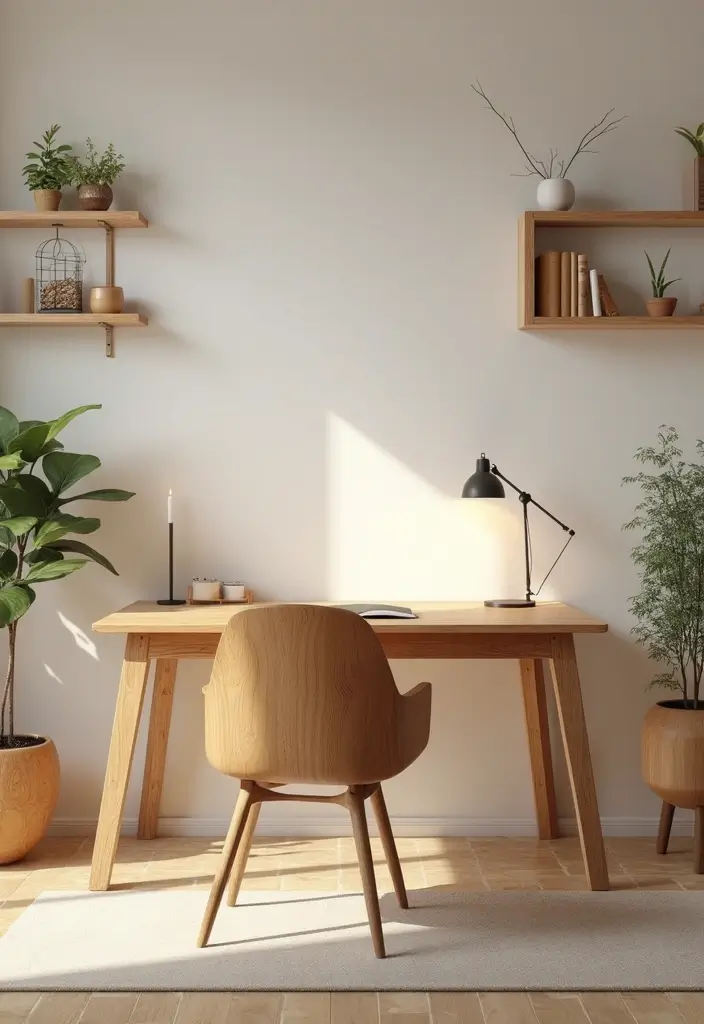 20 Minimalist Office Designs That Keep Things Simple - 2. Warm and Natural Wood