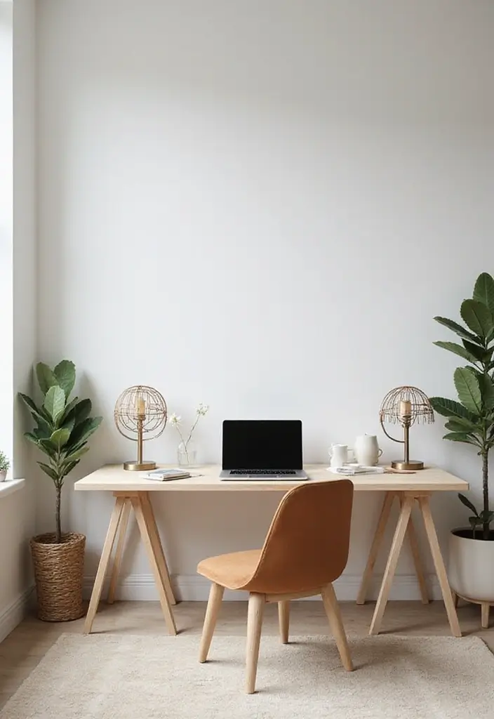 20 Minimalist Office Designs That Keep Things Simple - 20. Seasonal Adaptations