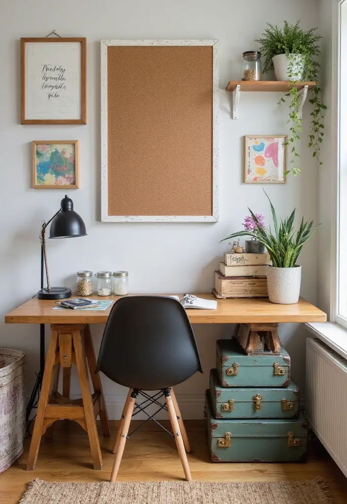 20 Modern Office Decor Ideas You’ll Love - 11. Upcycled Storage Solutions
