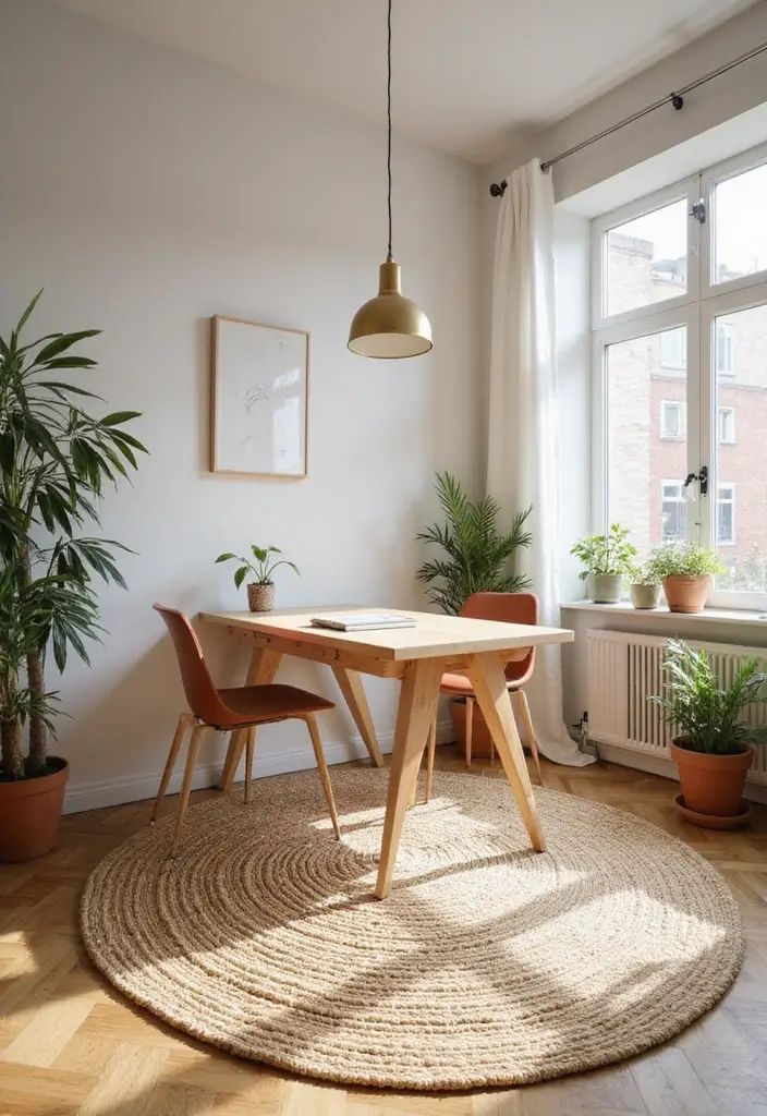 20 Modern Office Decor Ideas You’ll Love - 15. Eco-Friendly Rugs