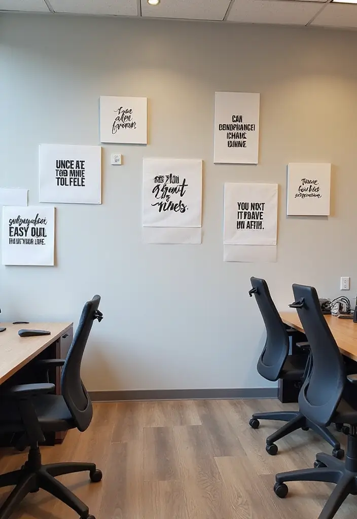 20 Modern Office Decor Ideas You’ll Love - 16. Inspirational Quotes