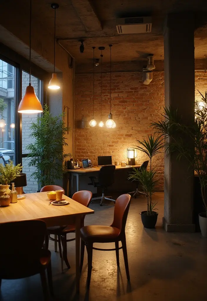 20 Modern Office Decor Ideas You’ll Love - 17. Sustainable Lighting Solutions