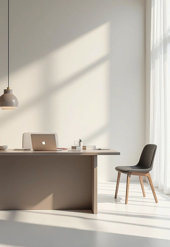 20 Modern Office Decor Ideas You’ll Love - 7. Minimalistic Decor