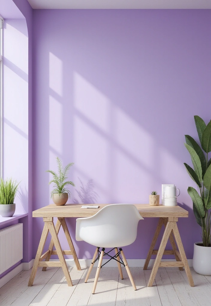 20 Office Paint Ideas That Transform Any Space - 11. Playful Lavender