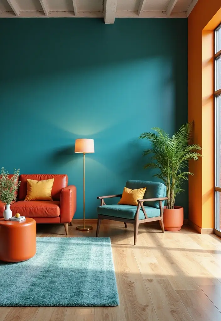 20 Office Paint Ideas That Transform Any Space - 16. Dynamic Teal