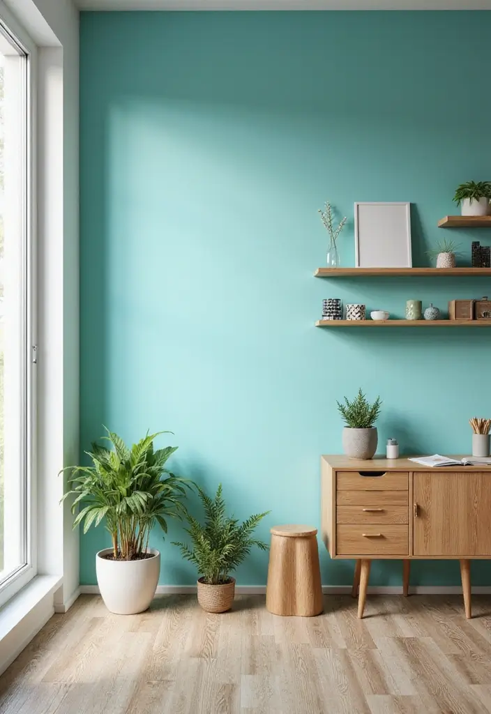 20 Office Paint Ideas That Transform Any Space - 18. Refreshing Aqua