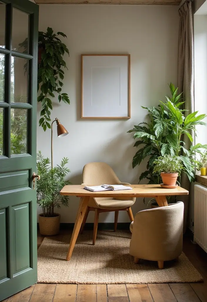 20 Office Paint Ideas That Transform Any Space - 20. Nature-Inspired Olive