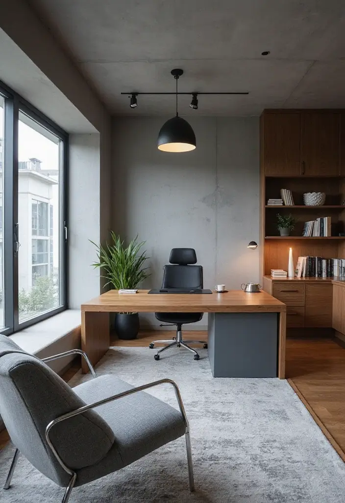 20 Office Paint Ideas That Transform Any Space - 6. Chic Gray