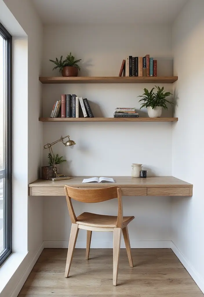 21 Genius Office at Home Ideas You’ll Want to Copy - 1. Floating Desks